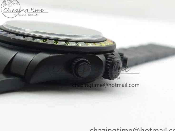 Crystal Bracelet on A7750 Black Edition Rainbow PVD Blaken Best Bezel Dial VR PVD Daytona V2 1226